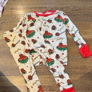 Kids Chef-Themed Pajama Set - Red and Cream